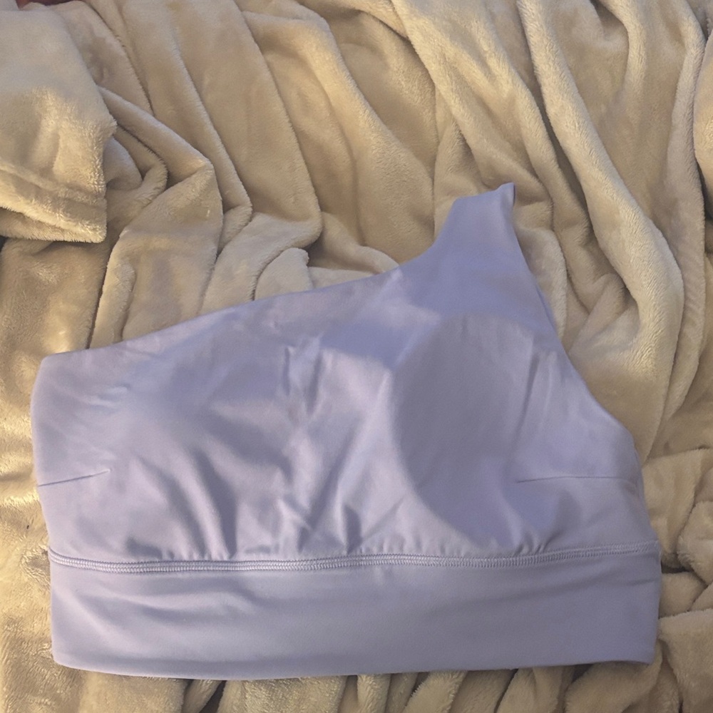 lululemon align asymmetrical bra light purple size 10
